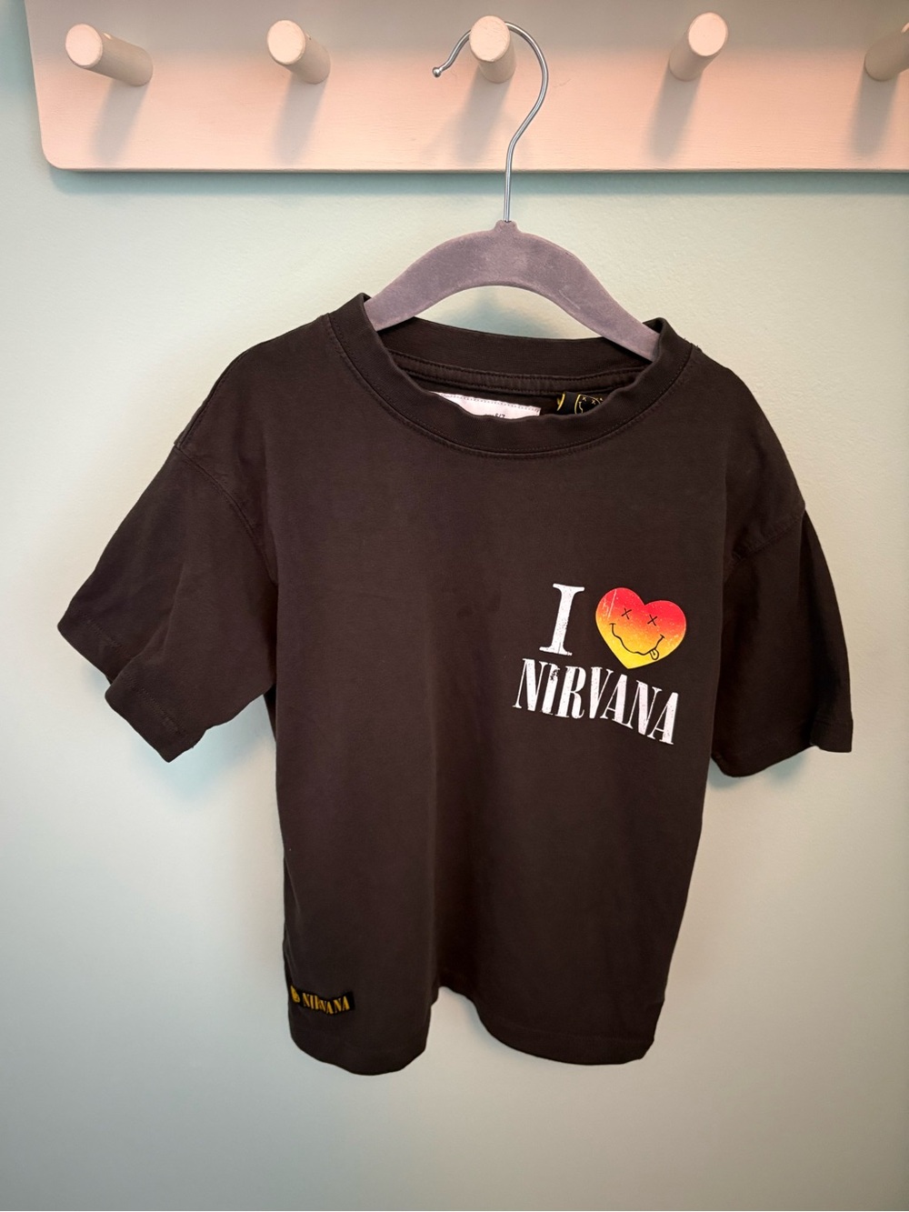 Zara Nirvana Kids Black 'I Love Nirvana' Graphic Tee